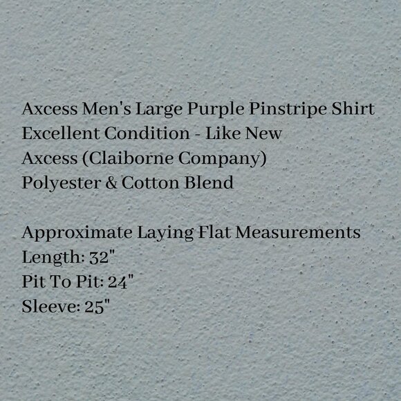 Axcess Purple Pinstripe Long Sleeve Dress Shirt - Picture 6 of 8